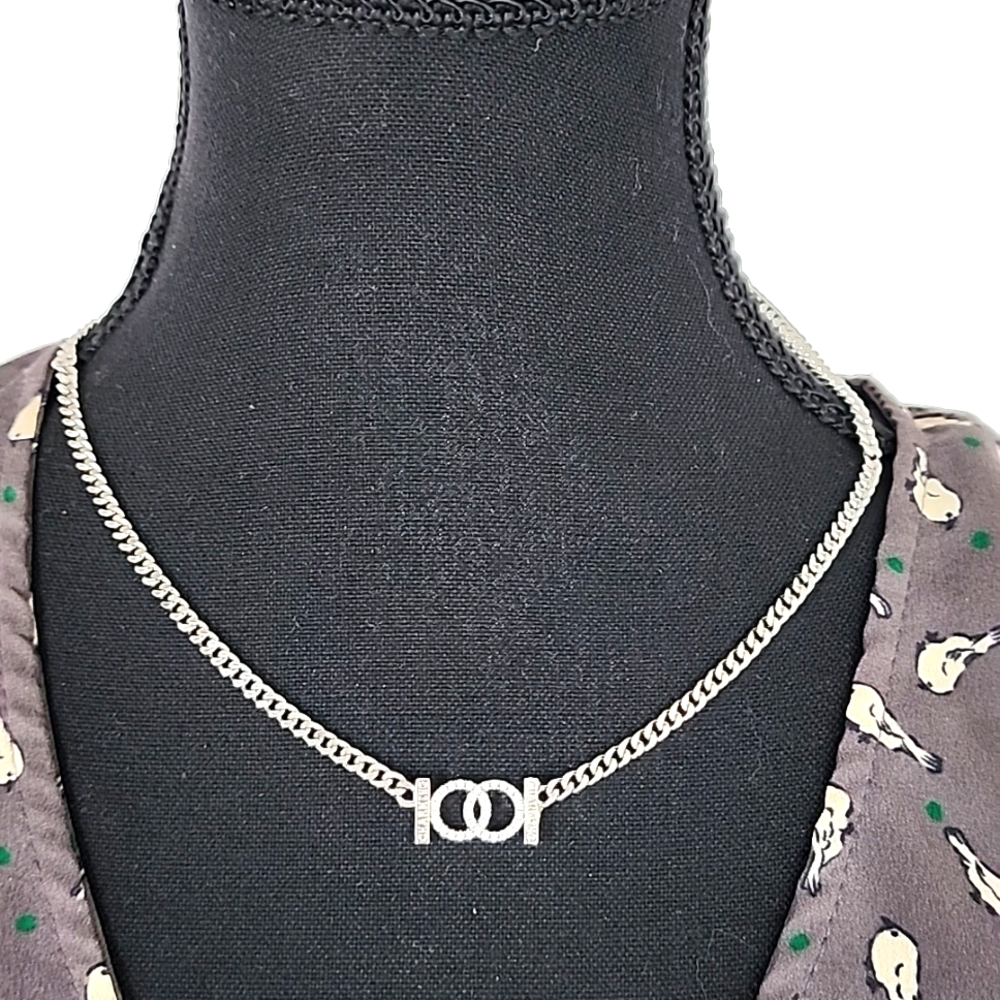 Charming Brass Cubic Zirconia Dainty Necklace 12.6g 16 inch
